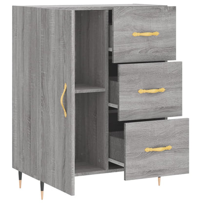 Dressoir 69,5X34X90 Cm Bewerkt Hout Grijs Sonoma Eikenkleurig