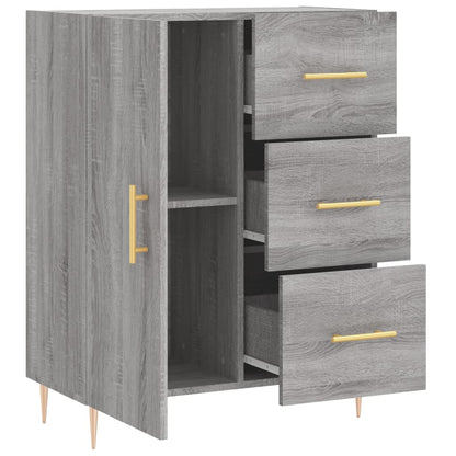 Dressoir 69,5X34X90 Cm Bewerkt Hout Grijs Sonoma Eikenkleurig