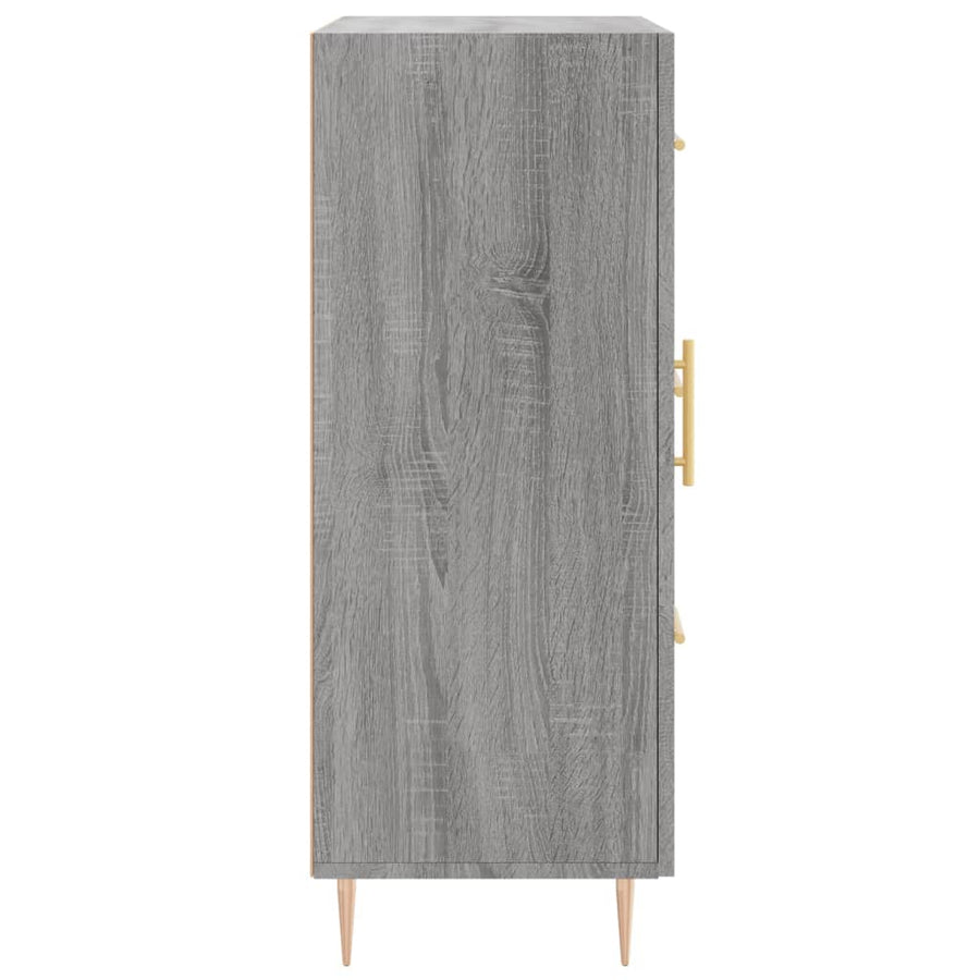 Dressoir 69,5X34X90 Cm Bewerkt Hout Grijs Sonoma Eikenkleurig