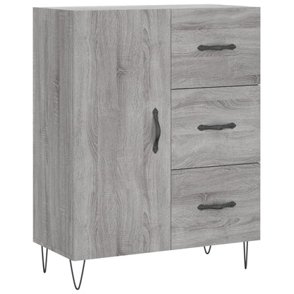 Dressoir 69,5X34X90 Cm Bewerkt Hout Grijs Sonoma Eikenkleurig
