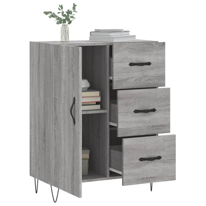 Dressoir 69,5X34X90 Cm Bewerkt Hout Grijs Sonoma Eikenkleurig