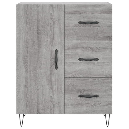 Dressoir 69,5X34X90 Cm Bewerkt Hout Grijs Sonoma Eikenkleurig