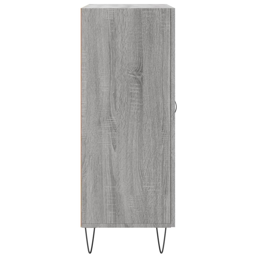 Dressoir 69,5X34X90 Cm Bewerkt Hout Grijs Sonoma Eikenkleurig