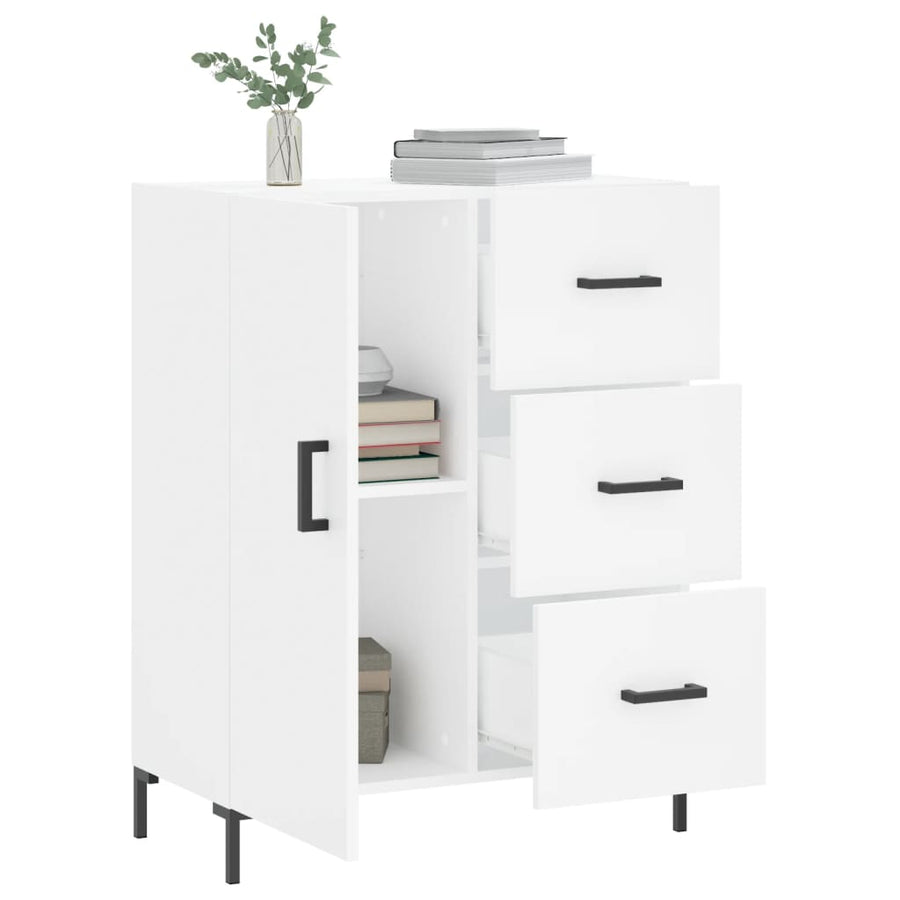 Dressoir 69,5x34x90 cm bewerkt hout wit
