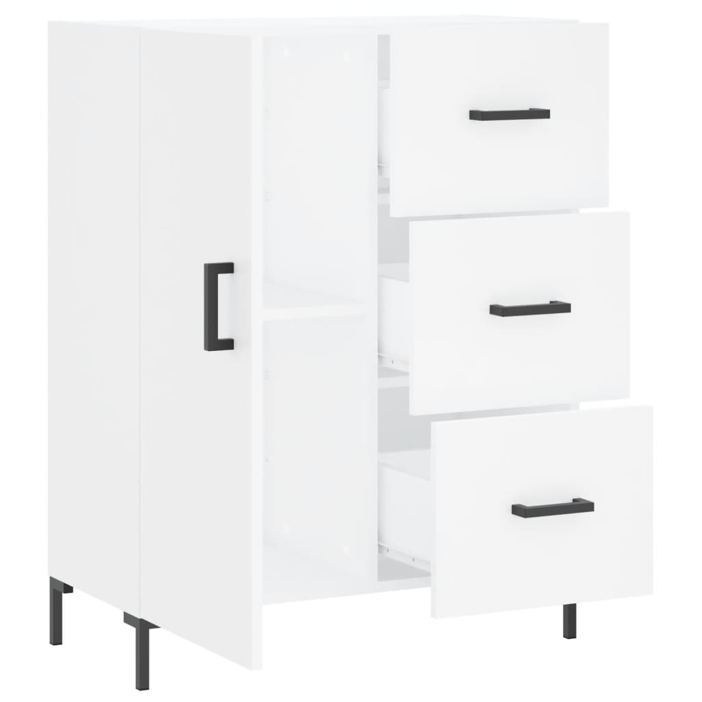Dressoir 69,5x34x90 cm bewerkt hout wit