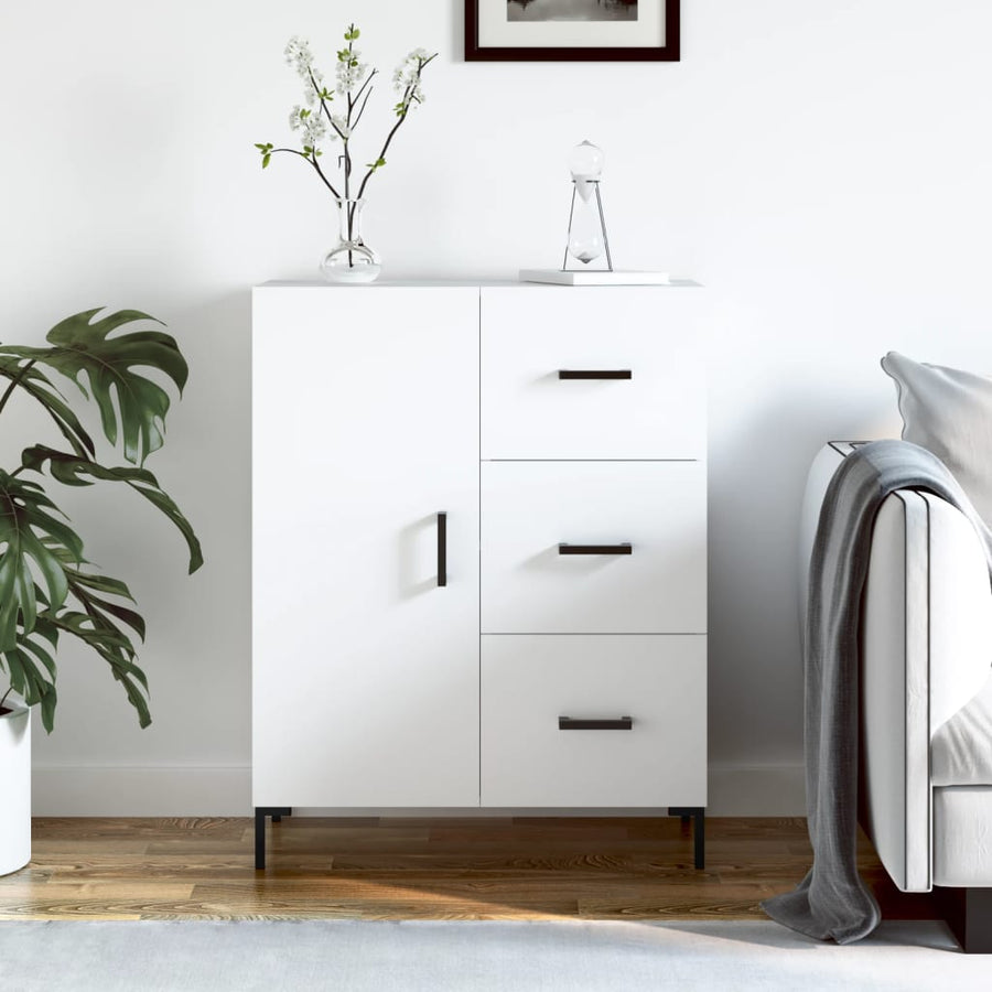 Dressoir 69,5x34x90 cm bewerkt hout wit