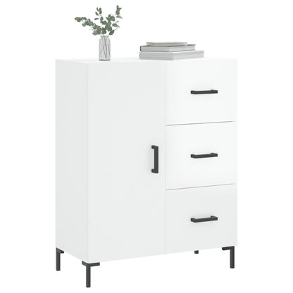 Dressoir 69,5X34X90 Cm Bewerkt Hout Hoogglans Wit