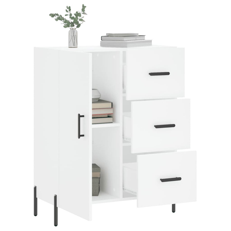 Dressoir 69,5X34X90 Cm Bewerkt Hout Wit