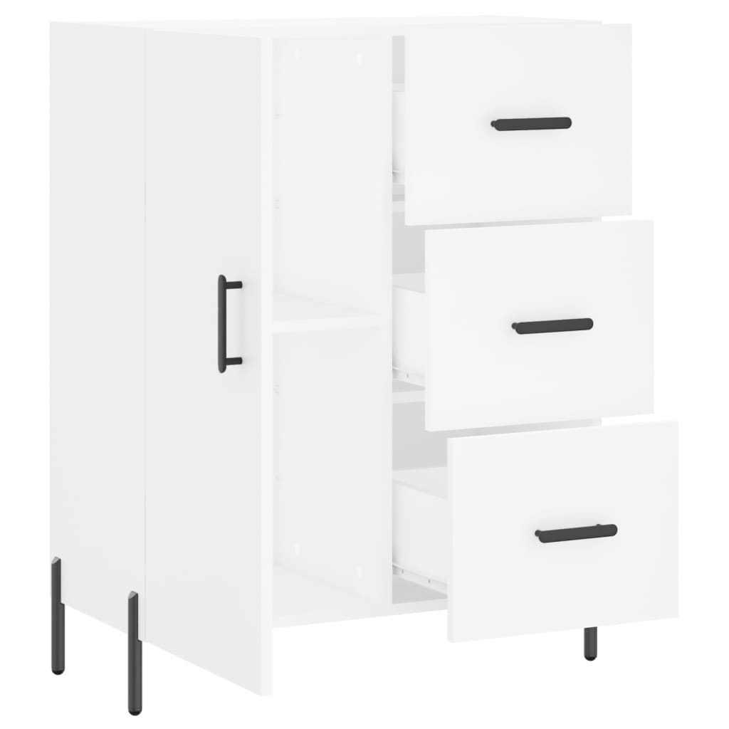 Dressoir 69,5X34X90 Cm Bewerkt Hout Wit