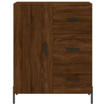 Dressoir 69,5X34X90 Cm Bewerkt Hout Bruin Eikenkleur