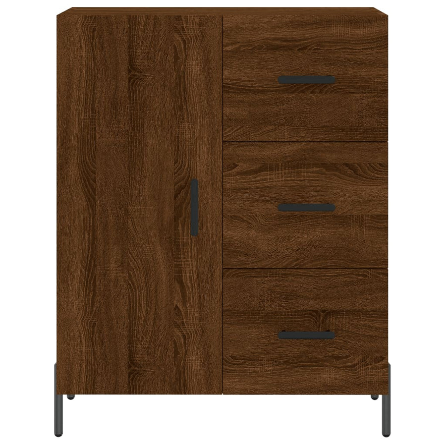 Dressoir 69,5X34X90 Cm Bewerkt Hout Bruin Eikenkleur