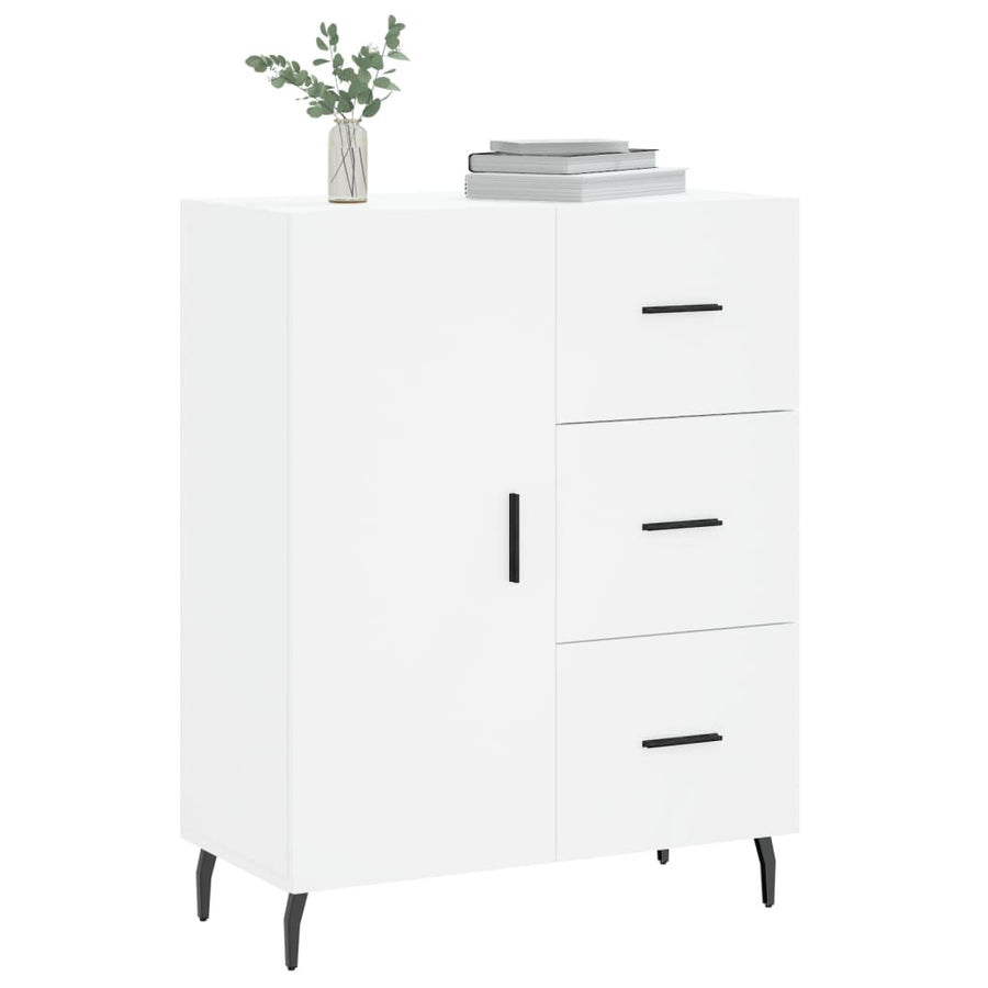 Dressoir 69,5X34X90 Cm Bewerkt Hout Wit
