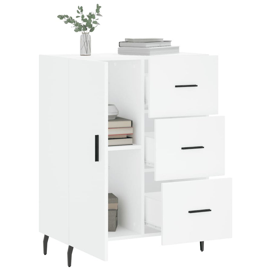 Dressoir 69,5X34X90 Cm Bewerkt Hout Wit