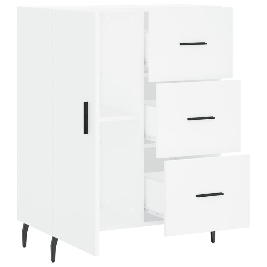 Dressoir 69,5X34X90 Cm Bewerkt Hout Wit