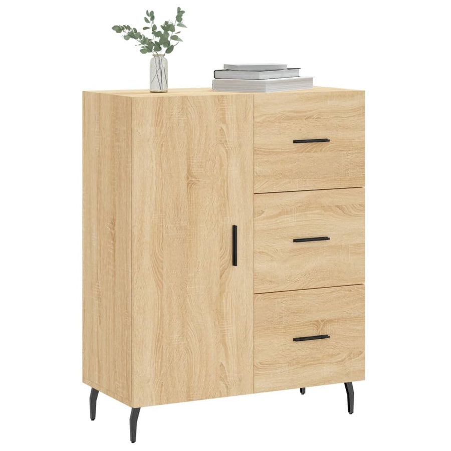 Dressoir 69,5X34X90 Cm Bewerkt Hout Sonoma Eikenkleurig