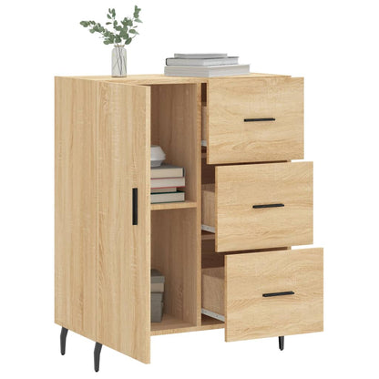 Dressoir 69,5X34X90 Cm Bewerkt Hout Sonoma Eikenkleurig
