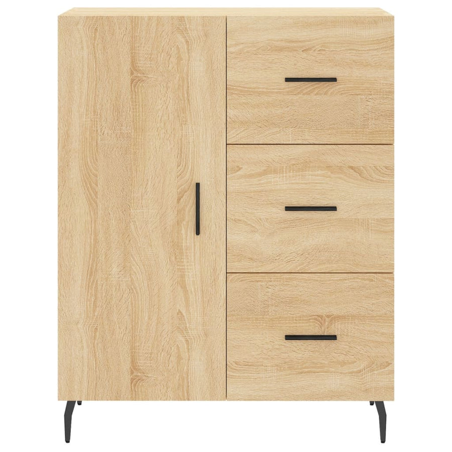Dressoir 69,5X34X90 Cm Bewerkt Hout Sonoma Eikenkleurig