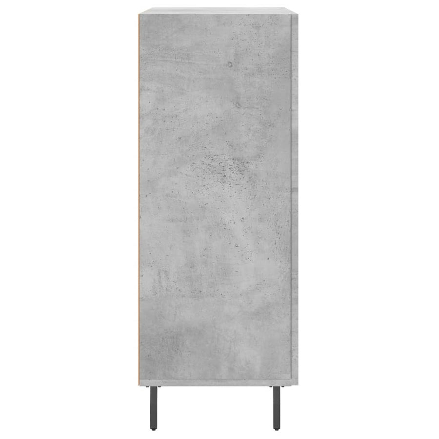 Dressoir 69,5X34X90 Cm Bewerkt Hout Betongrijs