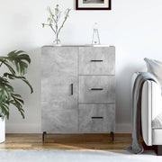 Sideboard 69.5x34x90 cm distressed wood concrete grey