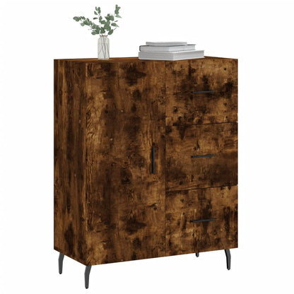 Dressoir 69,5X34X90 Cm Bewerkt Hout Gerookt Eikenkleurig