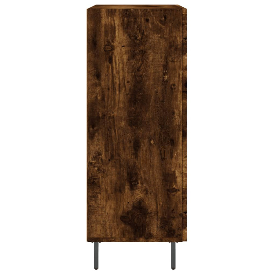 Dressoir 69,5X34X90 Cm Bewerkt Hout Gerookt Eikenkleurig