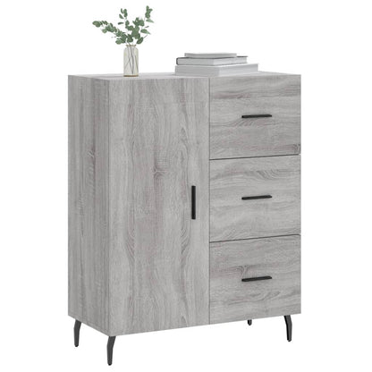 Dressoir 69,5X34X90 Cm Bewerkt Hout Grijs Sonoma Eikenkleurig