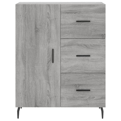Dressoir 69,5X34X90 Cm Bewerkt Hout Grijs Sonoma Eikenkleurig