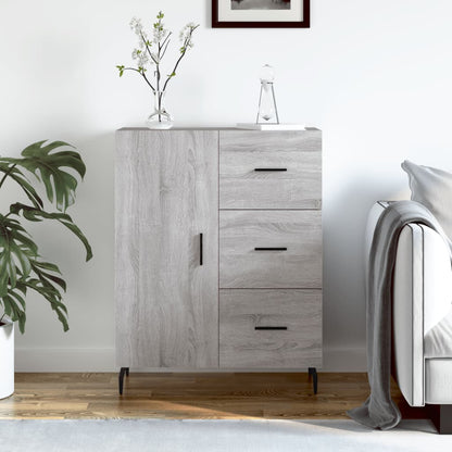 Dressoir 69,5X34X90 Cm Bewerkt Hout Grijs Sonoma Eikenkleurig