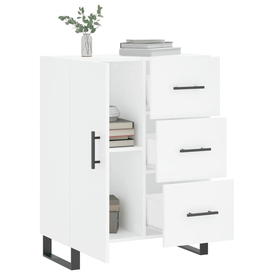 Dressoir 69,5X34X90 Cm Bewerkt Hout Wit