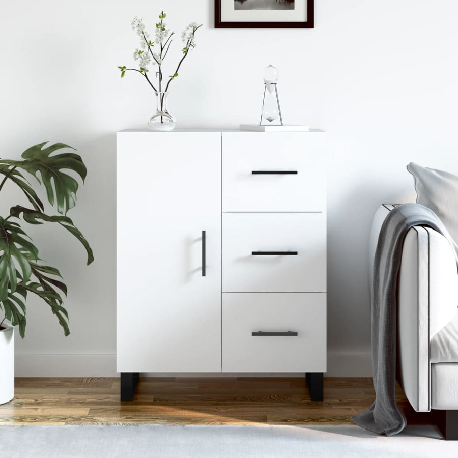 Dressoir 69,5X34X90 Cm Bewerkt Hout Wit