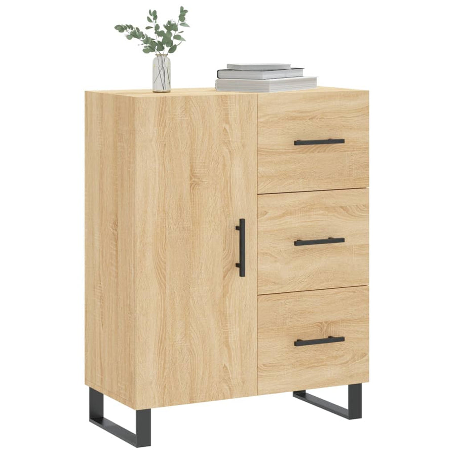 Dressoir 69,5X34X90 Cm Bewerkt Hout Kleurig Sonoma eiken