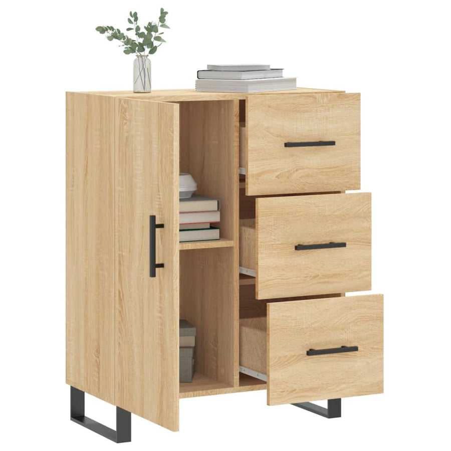 Dressoir 69,5X34X90 Cm Bewerkt Hout Kleurig Sonoma eiken