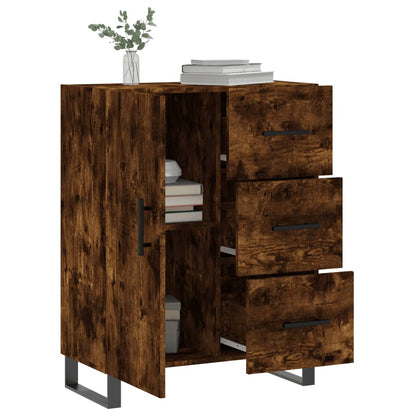 Dressoir 69,5X34X90 Cm Bewerkt Hout Kleurig Gerookt eiken
