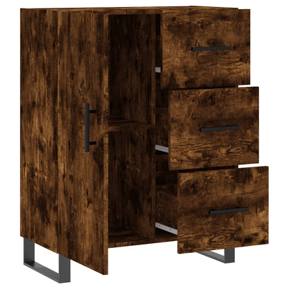 Dressoir 69,5X34X90 Cm Bewerkt Hout Kleurig Gerookt eiken