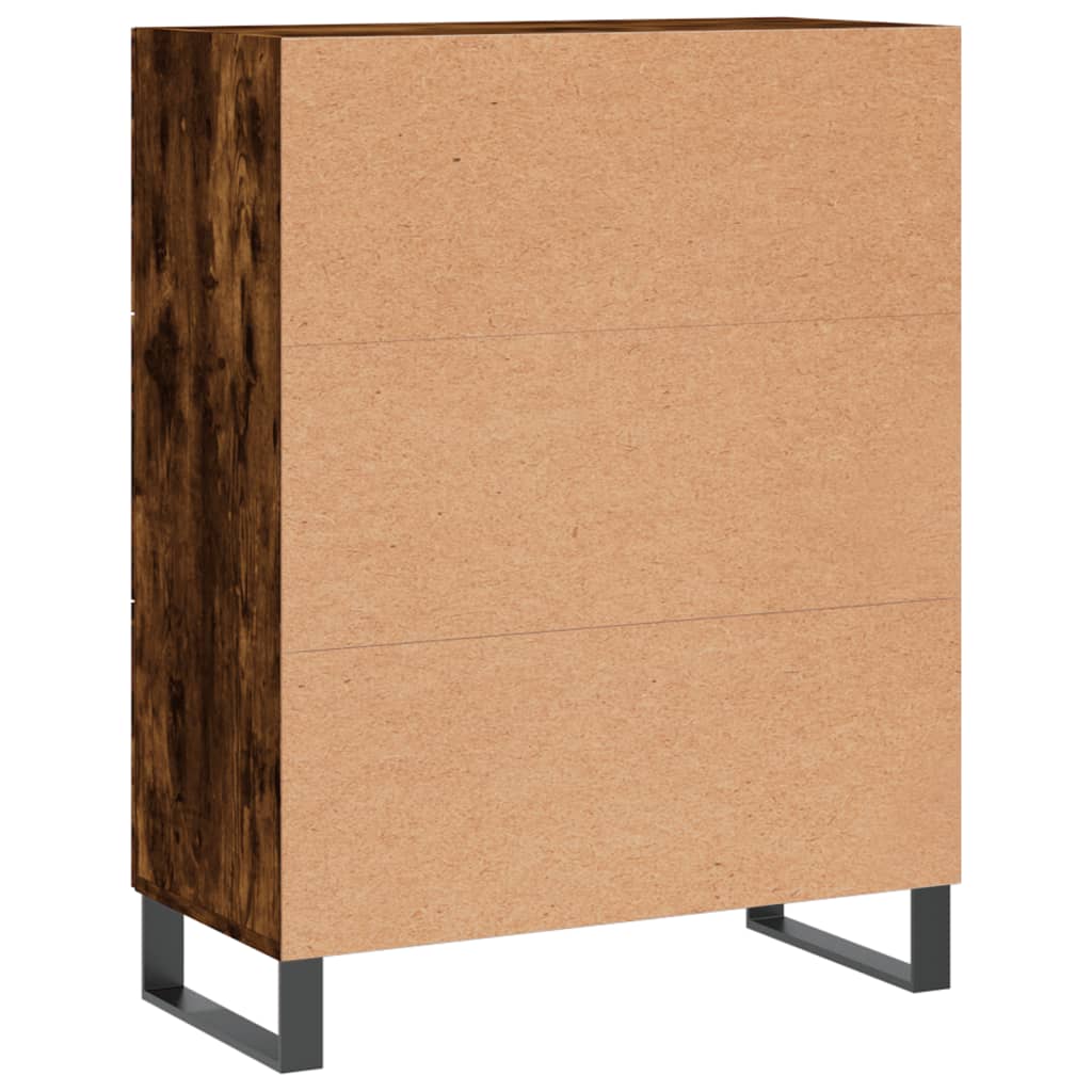 Dressoir 69,5X34X90 Cm Bewerkt Hout Kleurig Gerookt eiken