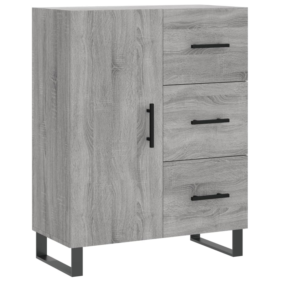 Dressoir 69,5X34X90 Cm Bewerkt Hout Grijs Sonoma Eikenkleurig