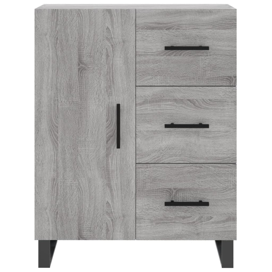 Dressoir 69,5X34X90 Cm Bewerkt Hout Grijs Sonoma Eikenkleurig