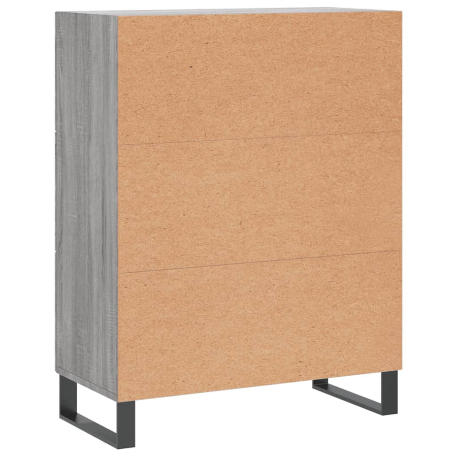 Dressoir 69,5X34X90 Cm Bewerkt Hout Grijs Sonoma Eikenkleurig