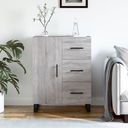 Dressoir 69,5X34X90 Cm Bewerkt Hout Grijs Sonoma Eikenkleurig