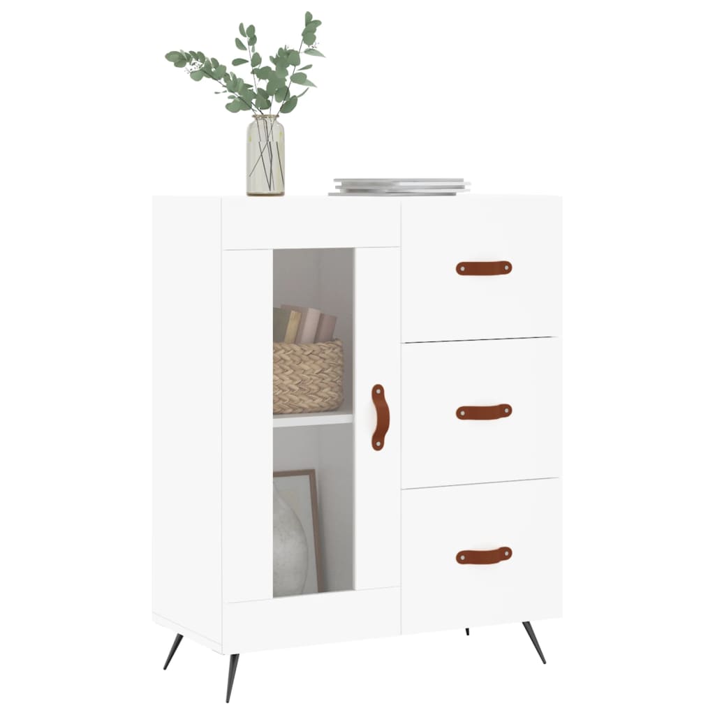 Dressoir 69,5X34X90 Cm Bewerkt Hout Wit