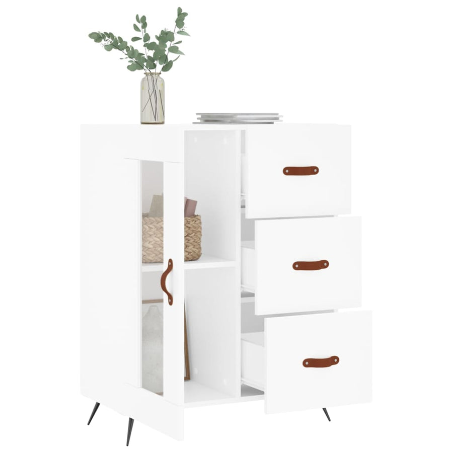 Dressoir 69,5X34X90 Cm Bewerkt Hout Wit