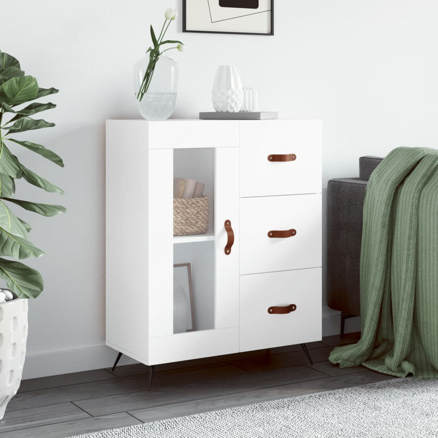 Dressoir 69,5X34X90 Cm Bewerkt Hout Wit