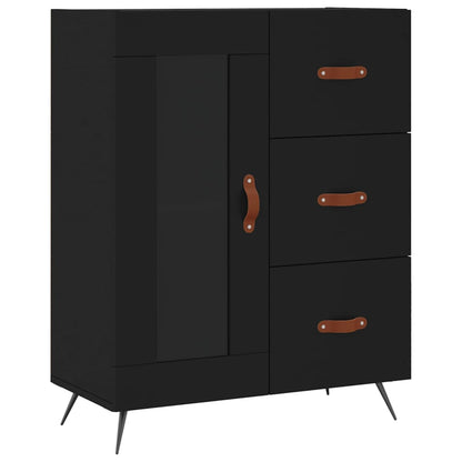 Dressoir 69,5X34X90 Cm Bewerkt Hout Zwart