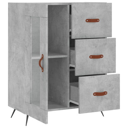 Dressoir 69,5X34X90 Cm Bewerkt Hout Betongrijs