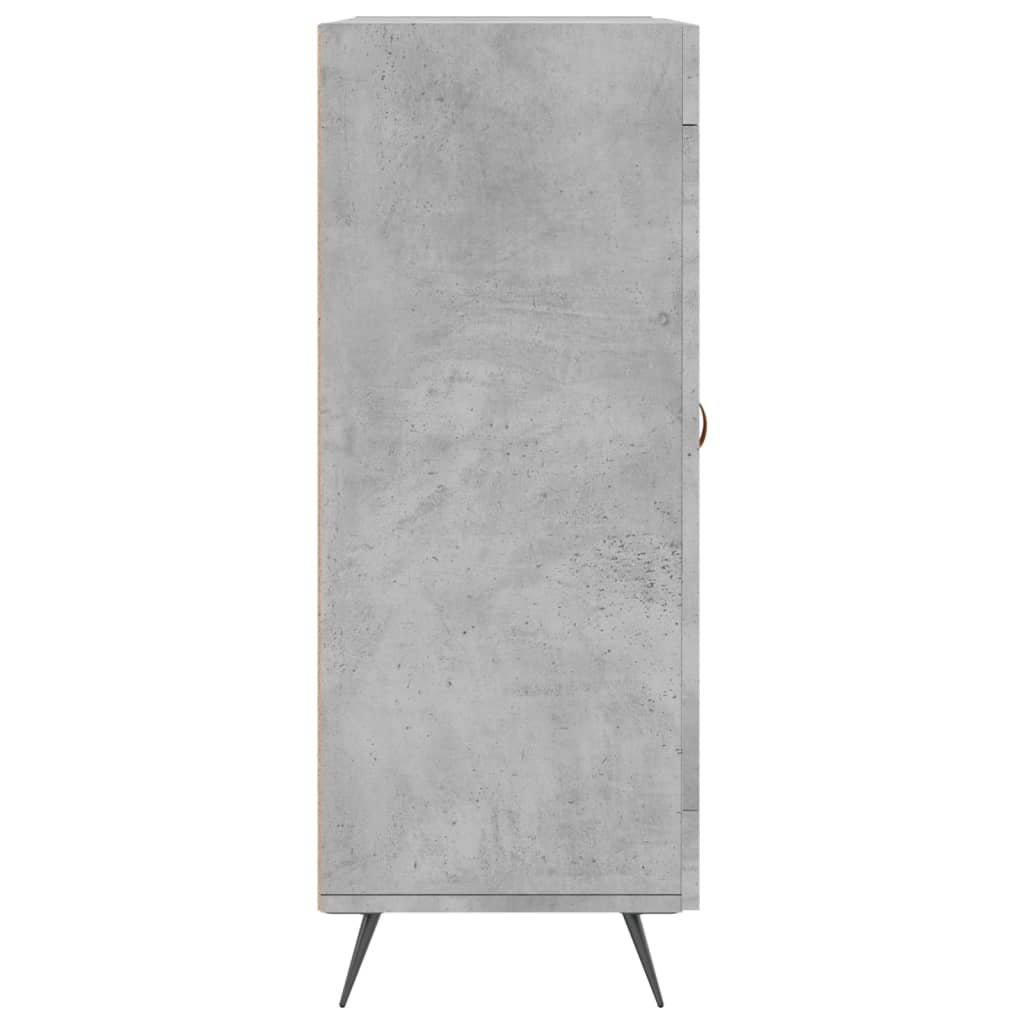 Dressoir 69,5X34X90 Cm Bewerkt Hout Betongrijs