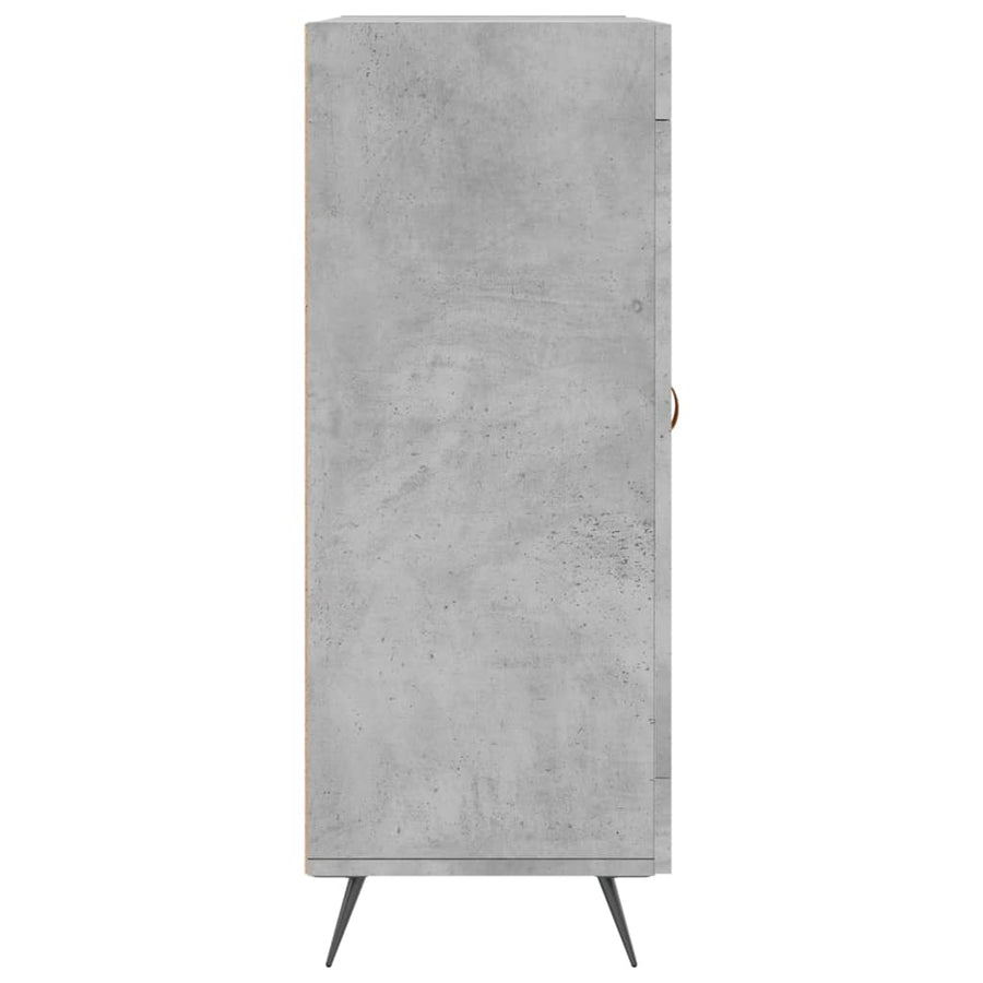 Dressoir 69,5X34X90 Cm Bewerkt Hout Betongrijs