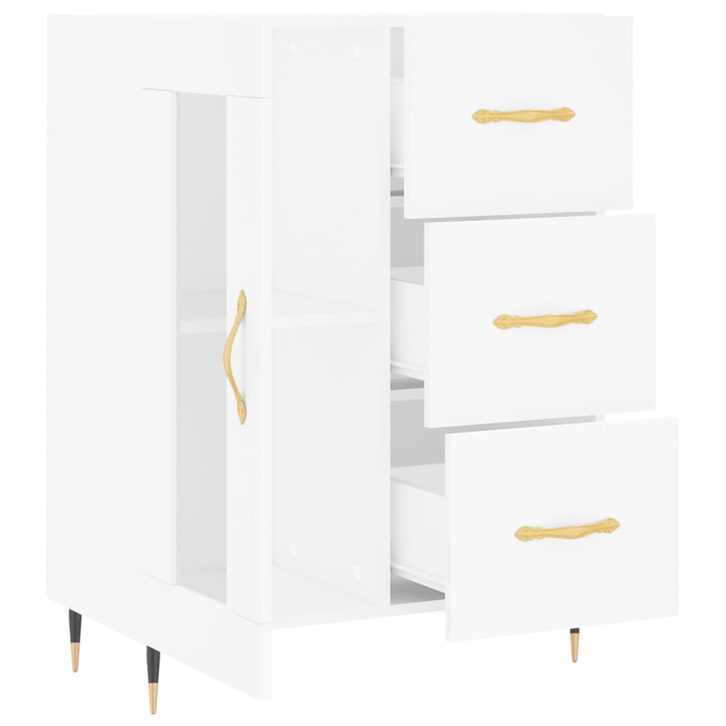 Dressoir 69,5X34X90 Cm Bewerkt Hout Wit