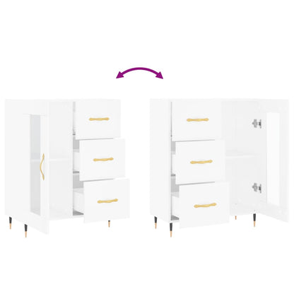 Dressoir 69,5X34X90 Cm Bewerkt Hout Wit