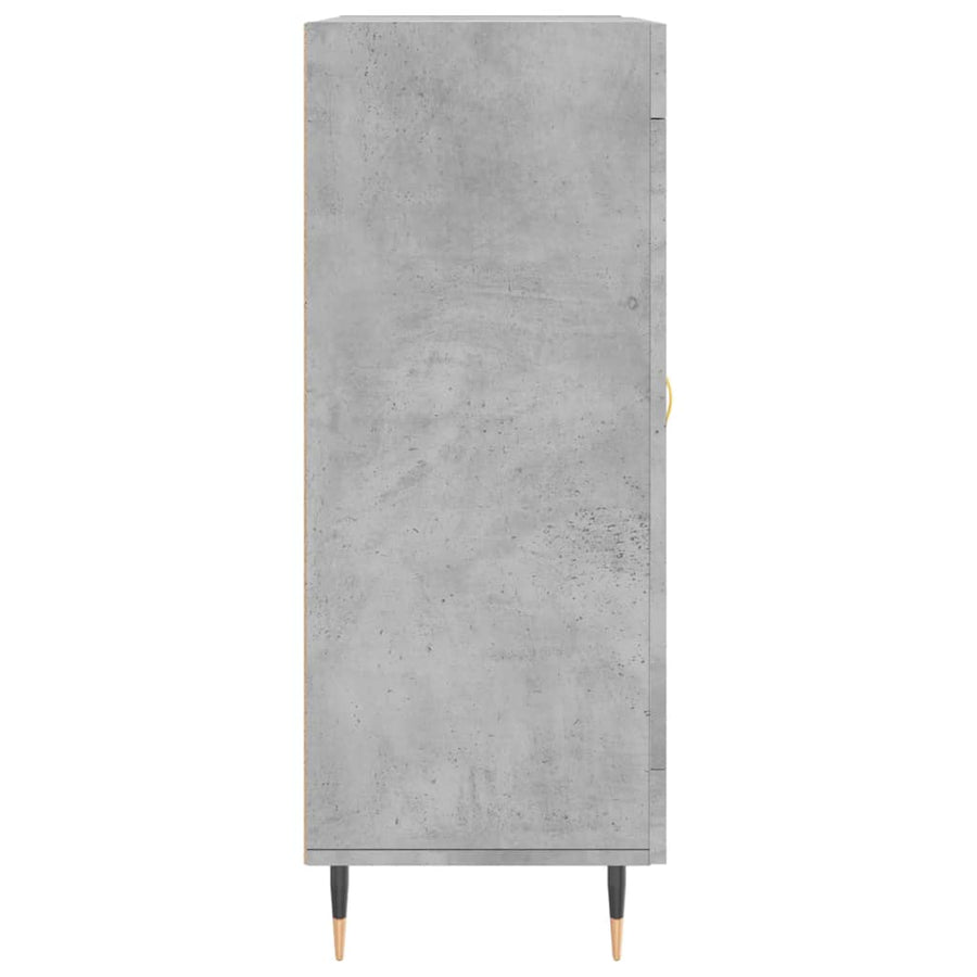 Dressoir 69,5X34X90 Cm Bewerkt Hout Betongrijs