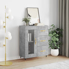 Sideboard 69.5x34x90 cm distressed wood concrete grey